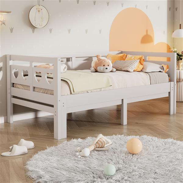 Twin Extending Daybed with Trundle, Wooden Daybed, White