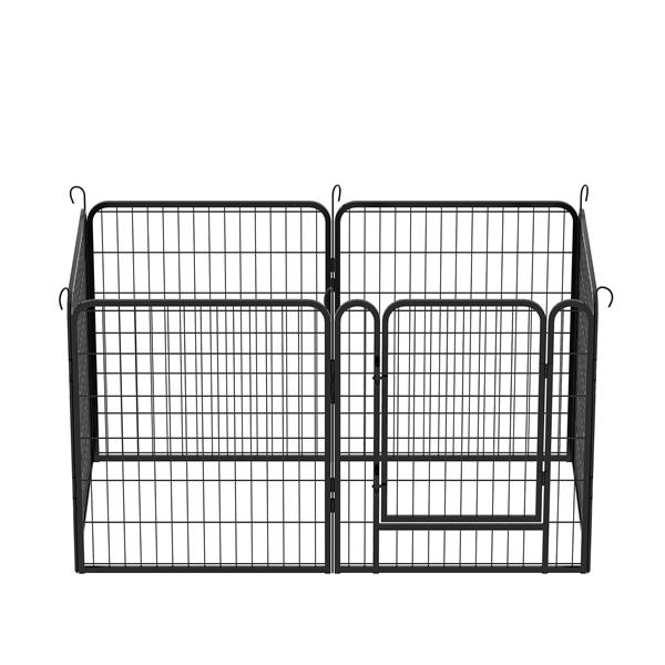 6 Panels Heavy Duty Metal Playpen with door,31.7"H Dog Fence Pet Exercise Pen for Outdoor, Indoor