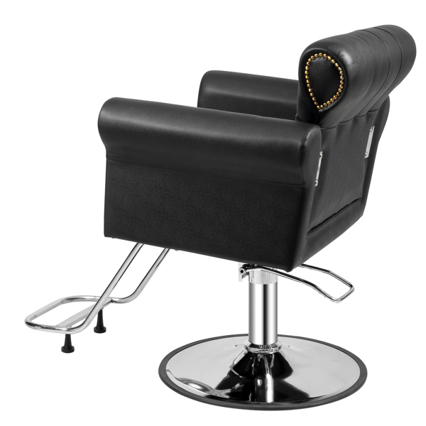 PVC holster electroplated 580 disc rivets acrylic buckle U-shaped foot strap pedestal chair black