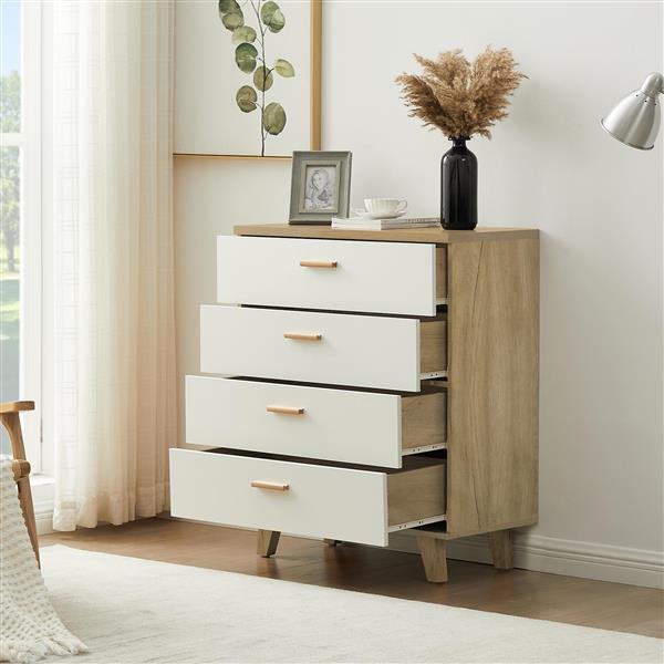 Drawer Dresser cabinet barcabinet, Buffet Sideboard Storage Cabinet, Buffet Server Console Tablestorge cabinetsolid Solid wood handle table leg for Dining RoomLiving RoomKitchenHallway Brown +white