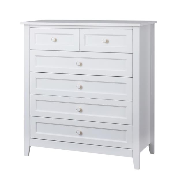 Solid Wood spray-painted drawer dresser bar,buffet tableware cabinet lockers buffet server console table lockers, retro round handle, applicable to the dining room, living room,kitchen corridor,white