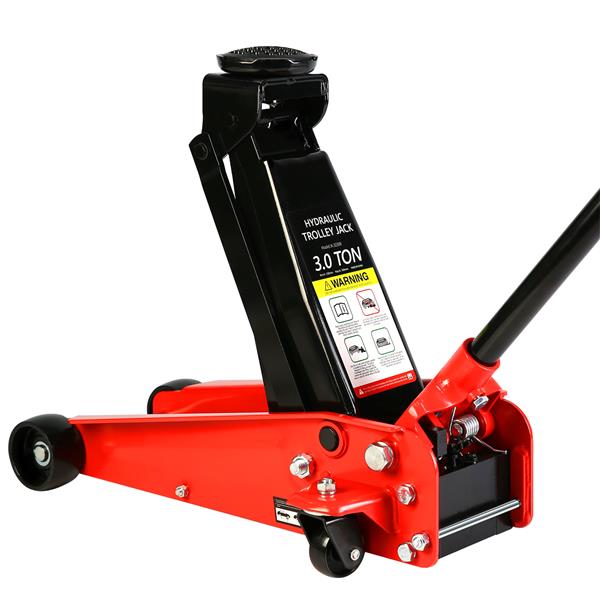 Hydraulic trolley Low Profile and Steel Racing Floor Jack with Piston Quick Lift Pump,3Ton (6,000 lb) Capacity, Lifting range 5.1"-20"