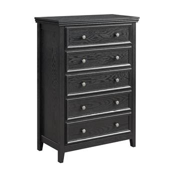 Modern 5 Drawers Dresser 5 Drawers Cabinet,Chest of Drawers Closet Organizers and Storage Clothes Storage Drawers Cabinet for Living Room, Farmhouse Dresser Organizer Black