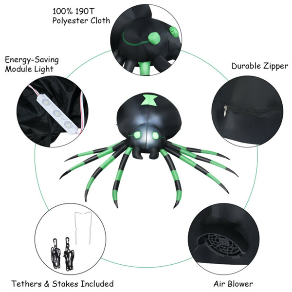 6 Feet Halloween Decorate Inflatable Spider