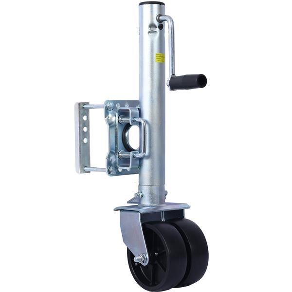 Trailer Jack, Boat Trailer Jack 34.5 in, Bolt-on Trailer Tongue Jack Weight Capacity 1500 lb, with PP Wheels and Handle for Lifting RV Trailer, Horse Trailer, Utility Trailer, Yacht Trailer