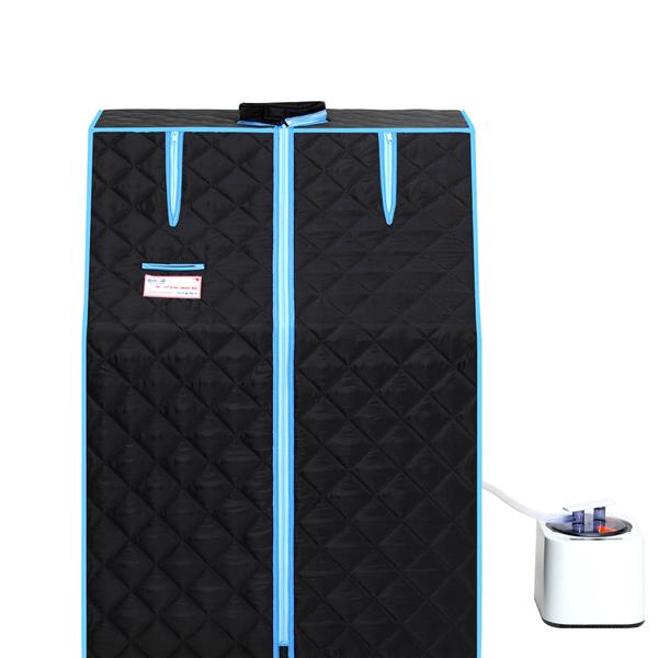 Portable Half body Black Steam Sauna Tent for Personal Relaxation, Detox and Therapy at home.PVC Pipe Connector Easy to Install.Fast heating with FCC Certification