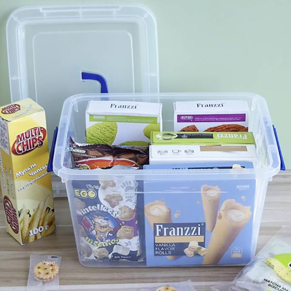 6.5L Aufbewahrungsbox Kunststoffbox Plastikbox Lagerbox mit Deckel Transparent