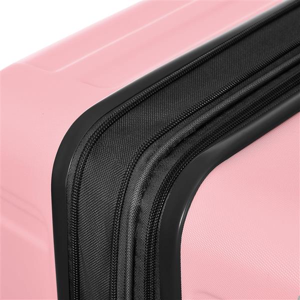 Luggage Sets New Model Expandable ABS Hardshell 3pcs Clearance Luggage Hardside Lightweight Durable Suitcase sets Spinner Wheels Suitcase with TSA Lock 20''24''28''(pink)