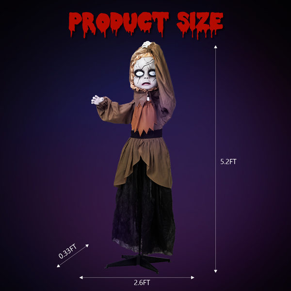 5.3ft  Girl Halloween Standing Decoration