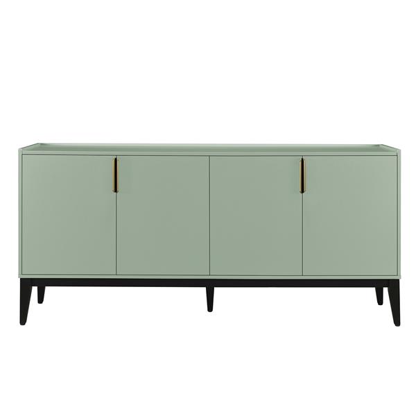 Storage Cabinet Sideboard Wooden Cabinet with 4 Doors for Hallway, Entryway, Living Room, Adjustable Shelf