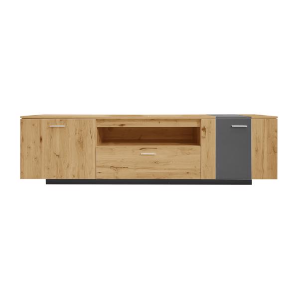 70'' Modern TV Stand with 3 Cabinets& Drawer, Entertainment Center for TVs up to 80'', Color Matching Television Console for Living Room, Bedroom, Home Theatre 