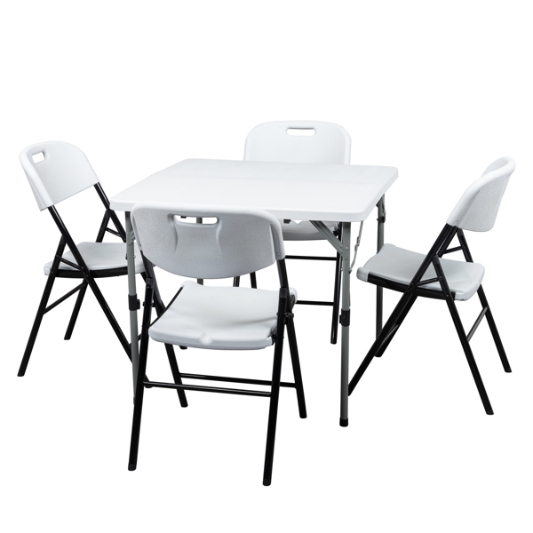 6pcs 47*54*84cm Garden Plastic Folding Chair White