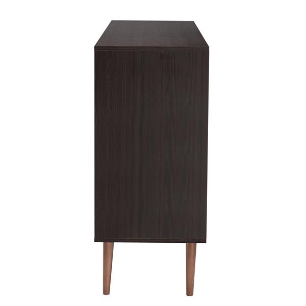 Featured Two-door Storage Cabinet with Three Drawers and Metal Handles , Suitable for Corridors, Entrances, Living rooms, and Study