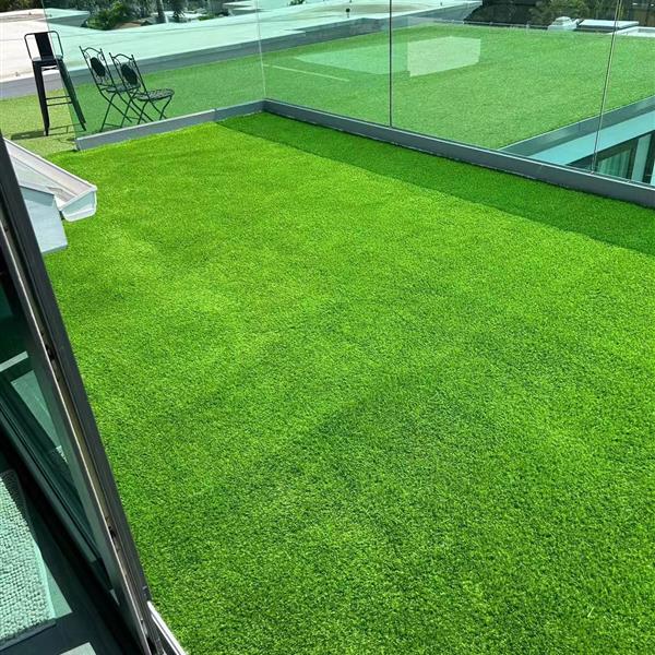 2FTX10FT Outdoor Artificial Grass Runner Rug, Thick Realistic Fake Grass Roll Decor Patio Balcony Garden Lawn, Dog Pets Turf Drain Mat, 1.38" Pile Height