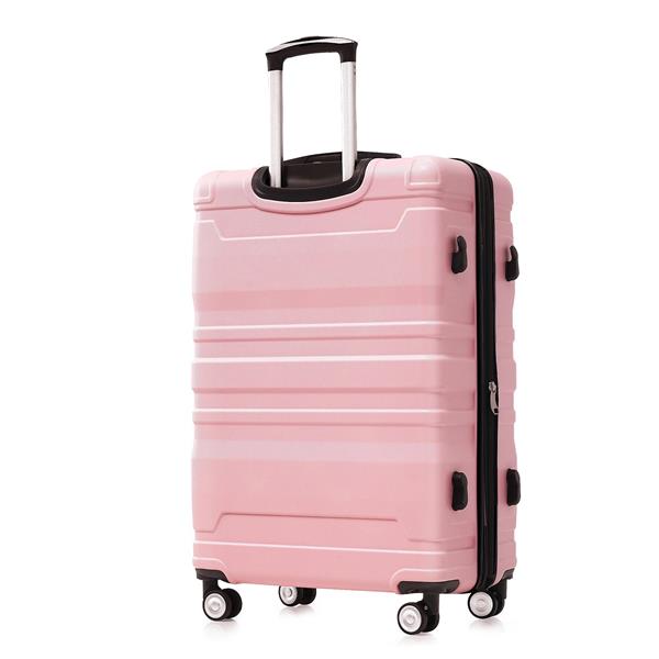 Luggage Sets New Model Expandable ABS Hardshell 3pcs Clearance Luggage Hardside Lightweight Durable Suitcase sets Spinner Wheels Suitcase with TSA Lock 20''24''28''(pink)