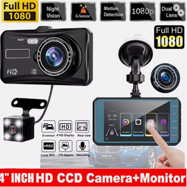 4" Car Dash Cam Camera Recorder Dual Front and Rear HD 1080P Night Vision UK