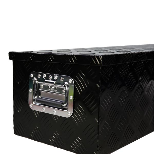 39 Inch Aluminum Truck Tool long Box, Gas Strut, Truck Bed Tool Box with Side Handle ,Lock and 2 Keys, Tool Storage Box for Truck,Trailer,Pickup (38.8"×12.8"×10.4")