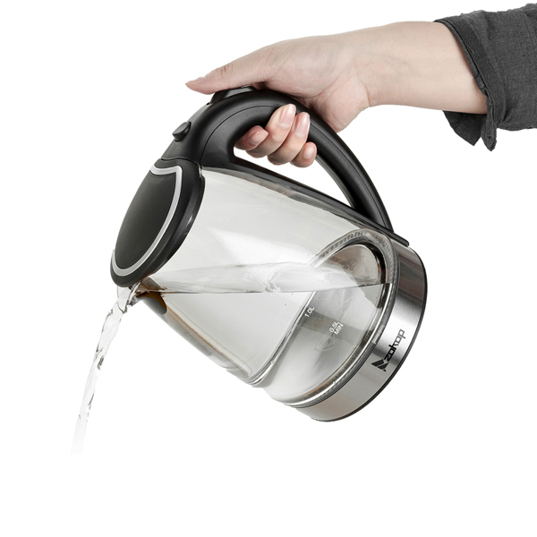 【Old Code：93541003】 ZOKOP HD-1857-A 110V 1200W 1.8L Electric Glass Kettle US Plug