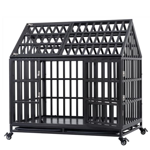 Heavy Duty Dog Cage  pet Crate with Roof