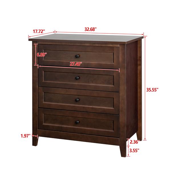 Solid Wood spray-painted drawer dresser bar,buffet tableware cabinet lockers buffet server console table lockers, retro round handle, applicable to the dining room, living room,kitchen corridor,auburn