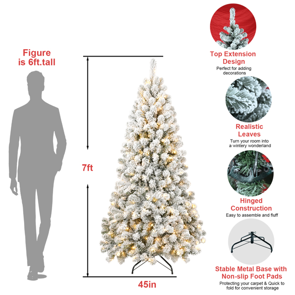 7FT PVC Memory Wire Christmas tree (With Light) 