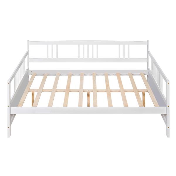 Full Size Daybed with Support Legs, White