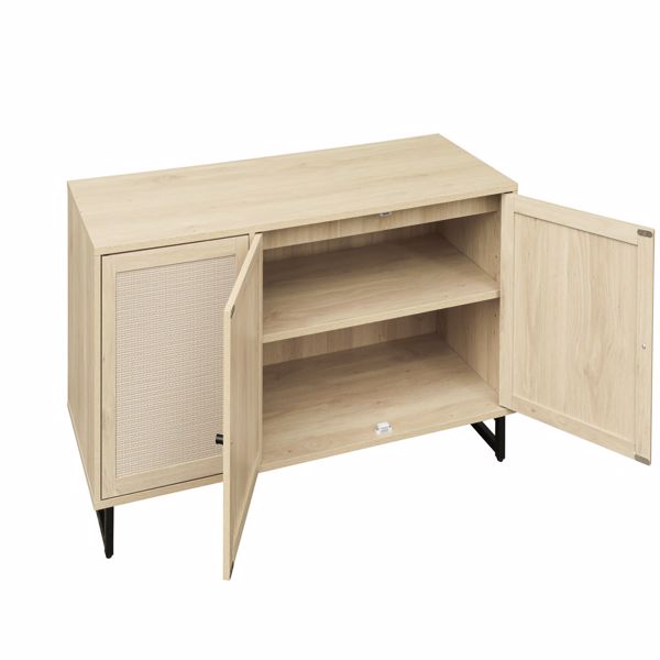 3 Door Cabinet,Sideboard Cabinet, Storage Cabinet for Living Room, Hallway Entryway Kitchen