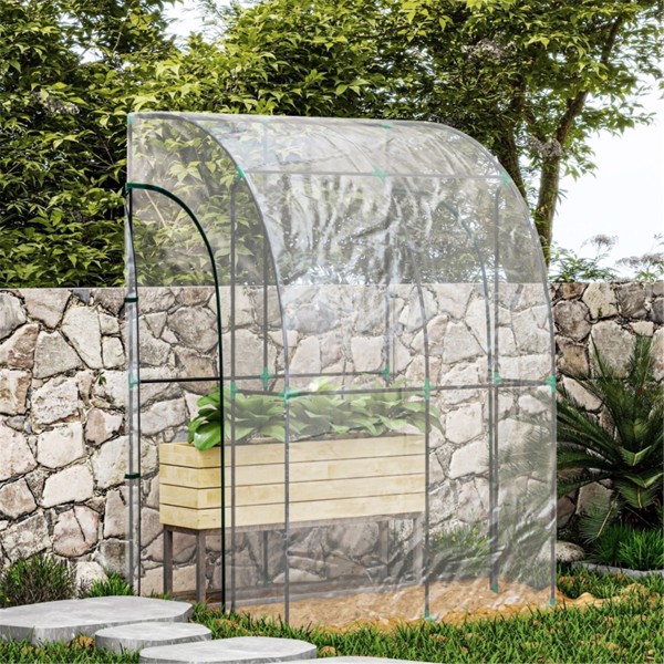 Walk-In Lean to Wall Tunnel Greenhouse 