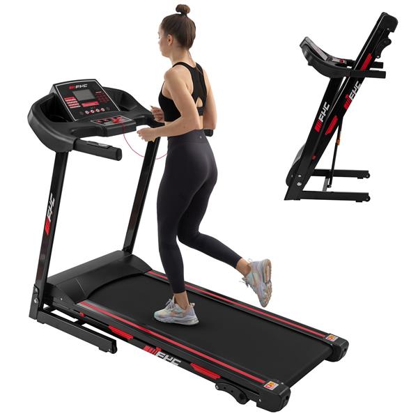 FFolding Treadmill for Home - 330 LBS Weight Capacity Running Machine with Incline/Bluetooth, 3.5HP 16KM/H Max Speed Foldable Electric Treadmill Easily Assembly, Home Gym Workout Exercise