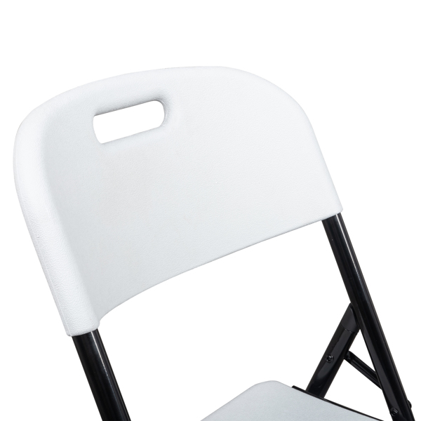 6pcs 47*54*84cm Garden Plastic Folding Chair White