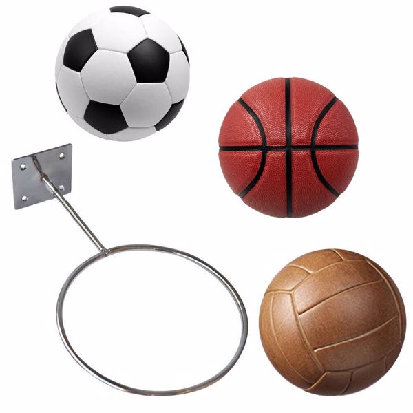 4PCS  Wall Mount Sports Basketball Display Rack Ball Holder Football for Soccer