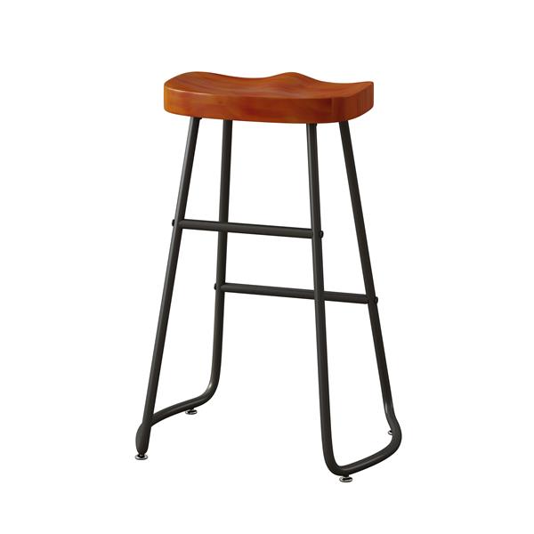 Multi-Functional Kitchen Island Cart with Stylish and Minimalist Bar Stools, Combination Set, Convenient and Practical (Black Kitchen Island + Brown Bar Stools)