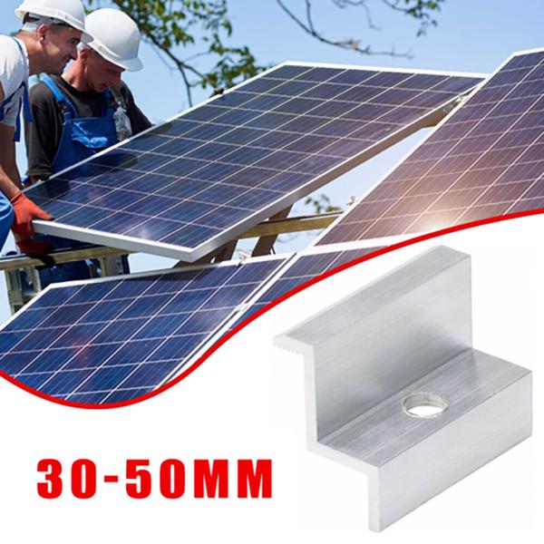 10x Modul - Endklemme 35 mm Solar PV Photovoltaik Aluprofil Befestigung Montage