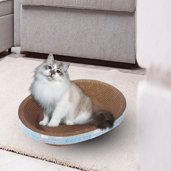 45cm/17.71inch Cat Scratcher Cardboard Lounge Bed Recycle Board for Most Cats UK