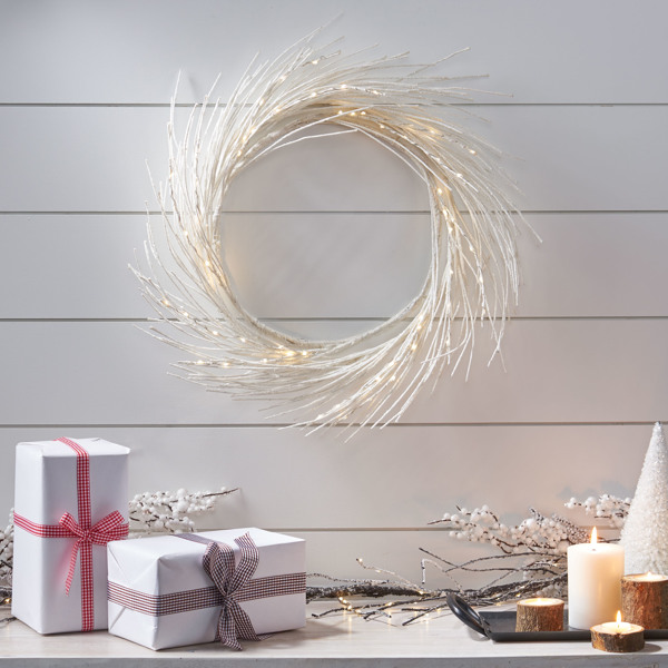 24" PAPER WREATH  WITH  LED LIGHTS