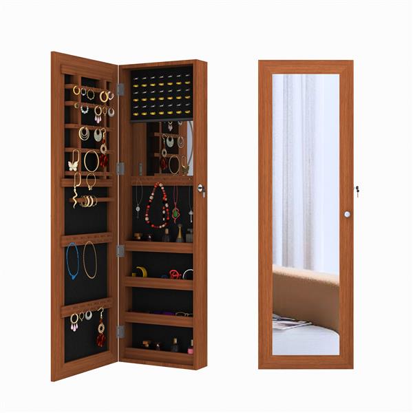 Wall mount and over the door jewelry cabinet mirrored furniture jewelry box mirror cabinet boxes for jewelry