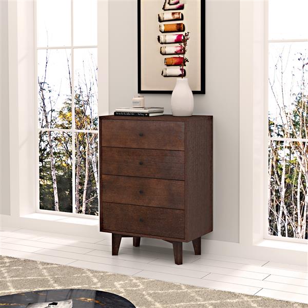 Solid Wood spray-painted drawer dresser bar,buffet tableware cabinet lockers buffet server console table lockers, retro round handle, applicable to the dining room, living room,kitchen corridor auburn