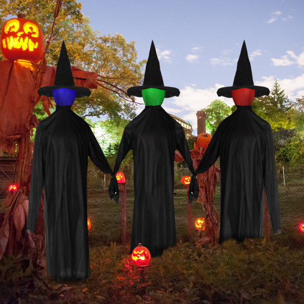  Halloween Black Witches with Change Colors