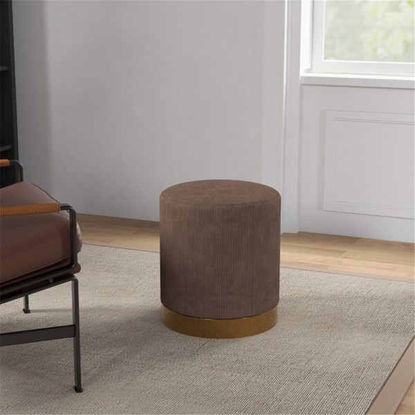 Round Ottoman, Upholstered Foot Stool