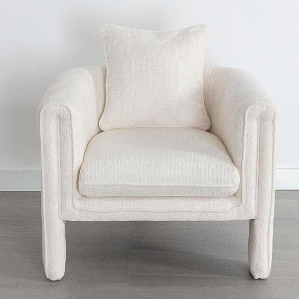 Modern Style Accent Chair Armchair for Living Room, Bedroom, Guest Room,Office, Ivory