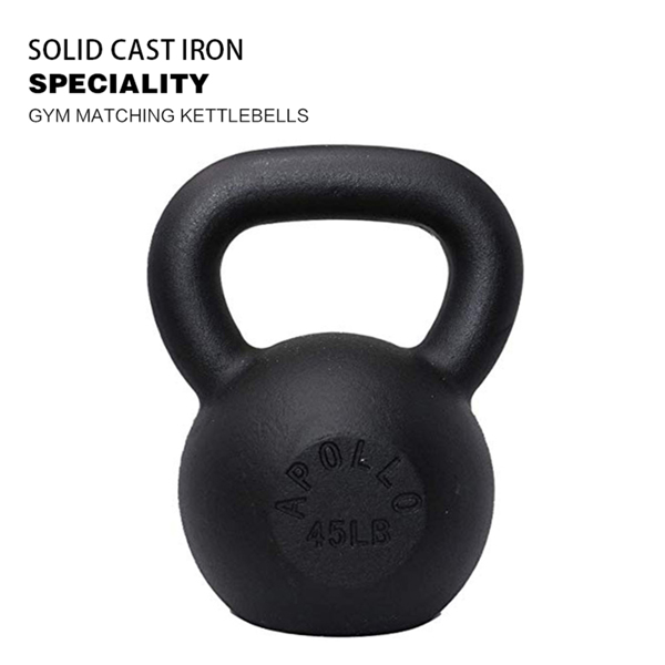 45LBS Solid Cast Iron Kettlebells  Ideal for Strength Training, Building Muscles