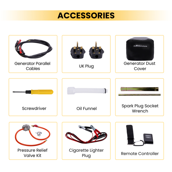 变频发电机Portable Petrol Generator Inverter Dual Fuel LPG 3500W Camping Electric Start【Amazon/Walmart/TEMU禁售】 -6