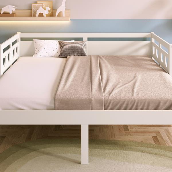 Twin Extending Daybed with Trundle, Wooden Daybed, White