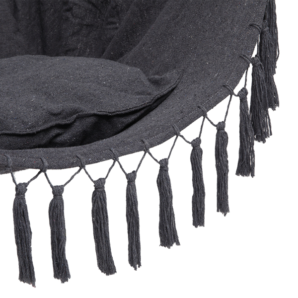 Pillow Tassel Hanging Chair Gray