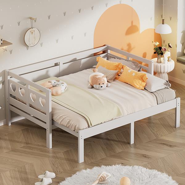 Twin Extending Daybed with Trundle, Wooden Daybed, White