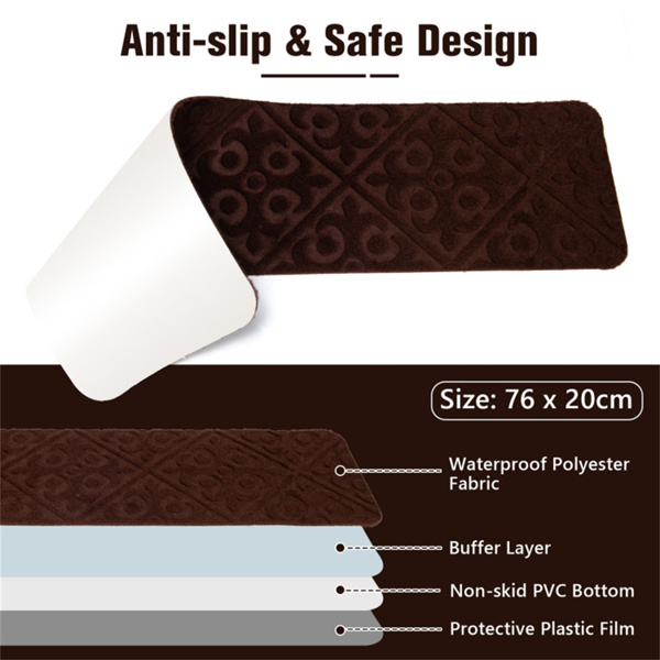 15 non-slip step MATS Brown