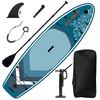 Inflatable Stand Up Paddle Board 9.9\\'x33\\"x5\\" With Premium SUP Accessories & Backpack, Wide Stance, Bottom Fin for Paddling, Paddle, Leash, Surf Control, Non-Slip Deck for Youth & Adult