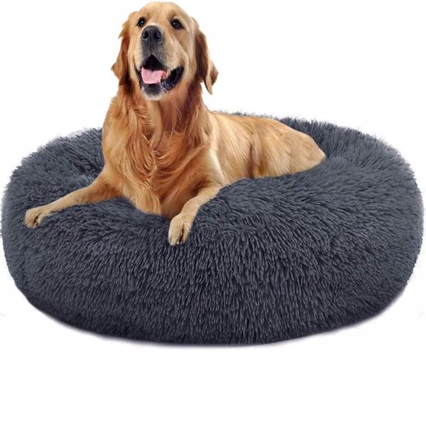 Hundebett Katzenbett Haustierbett Kuschelbett Bett Hundekorb Plüsch Donut Kissen