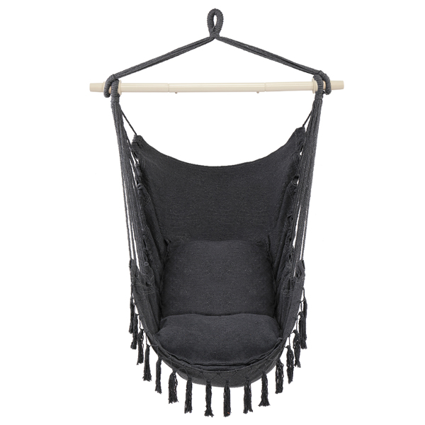 Pillow Tassel Hanging Chair Gray