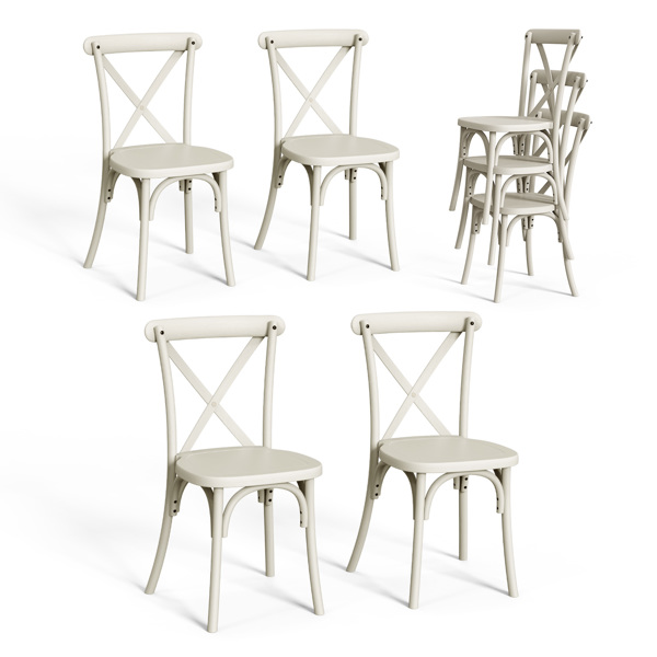  2pcs X- back Garden Plastic Folding Chair White